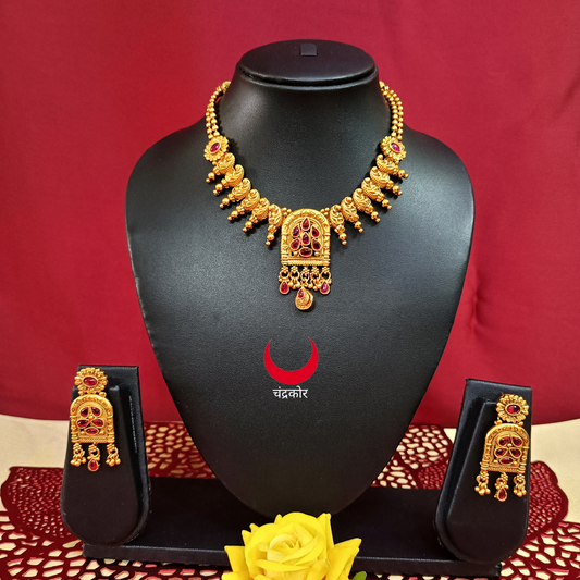 Antique Rajwadi Necklace set